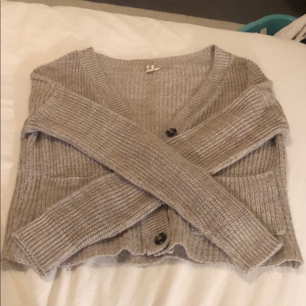 Tan Button-Up Sweater